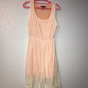 Pink & White Asymmetrical Dress